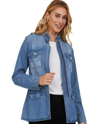 Veste en Jean Femme Bomber