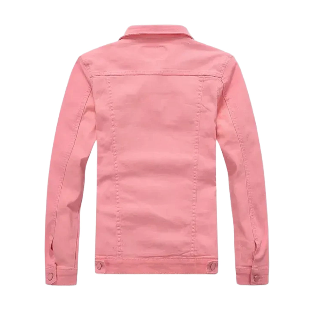 Veste en Jean Rose Slim Homme