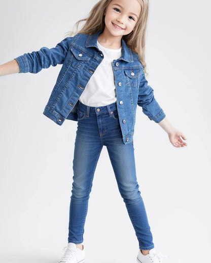 Veste en Jean Bleu Fille