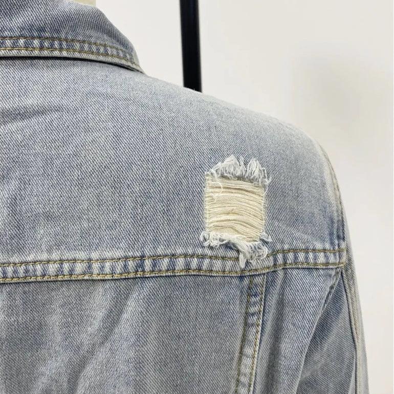 Veste en Jean Usée Femme