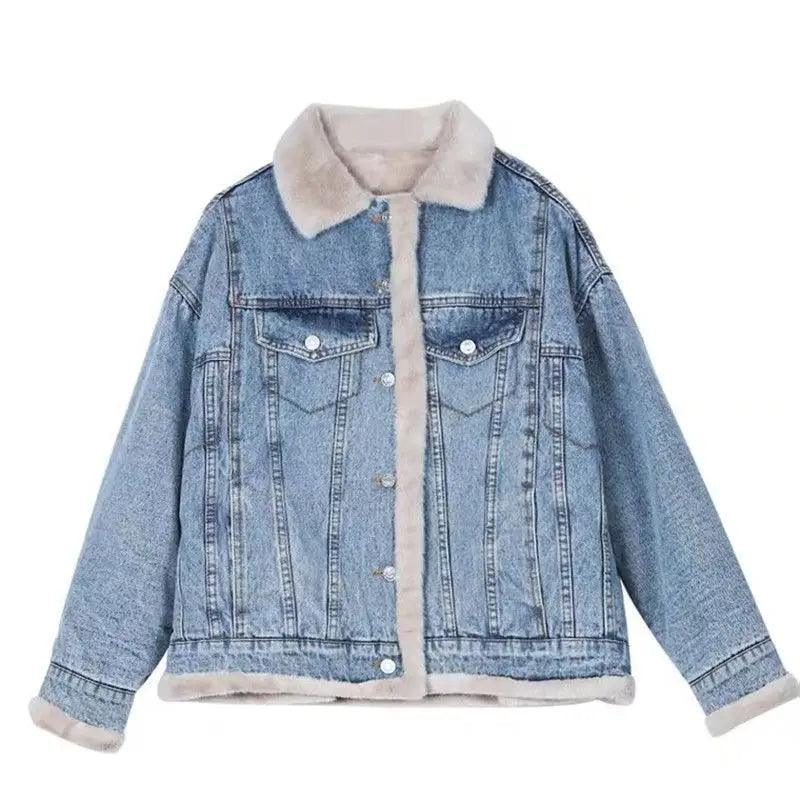 Veste en Jean Femme Moumoute Réversible - VestesEnJean