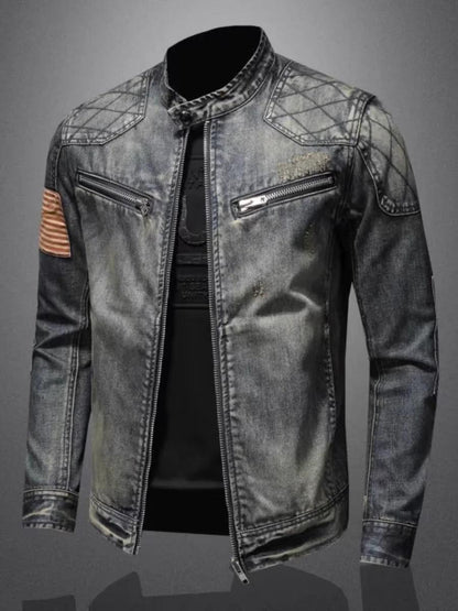 Veste en Jean Biker Homme