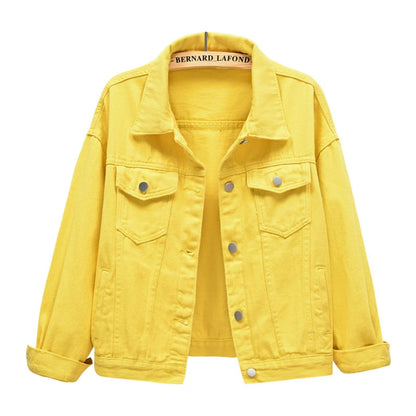 Veste en Jean Jaune Chic Femme