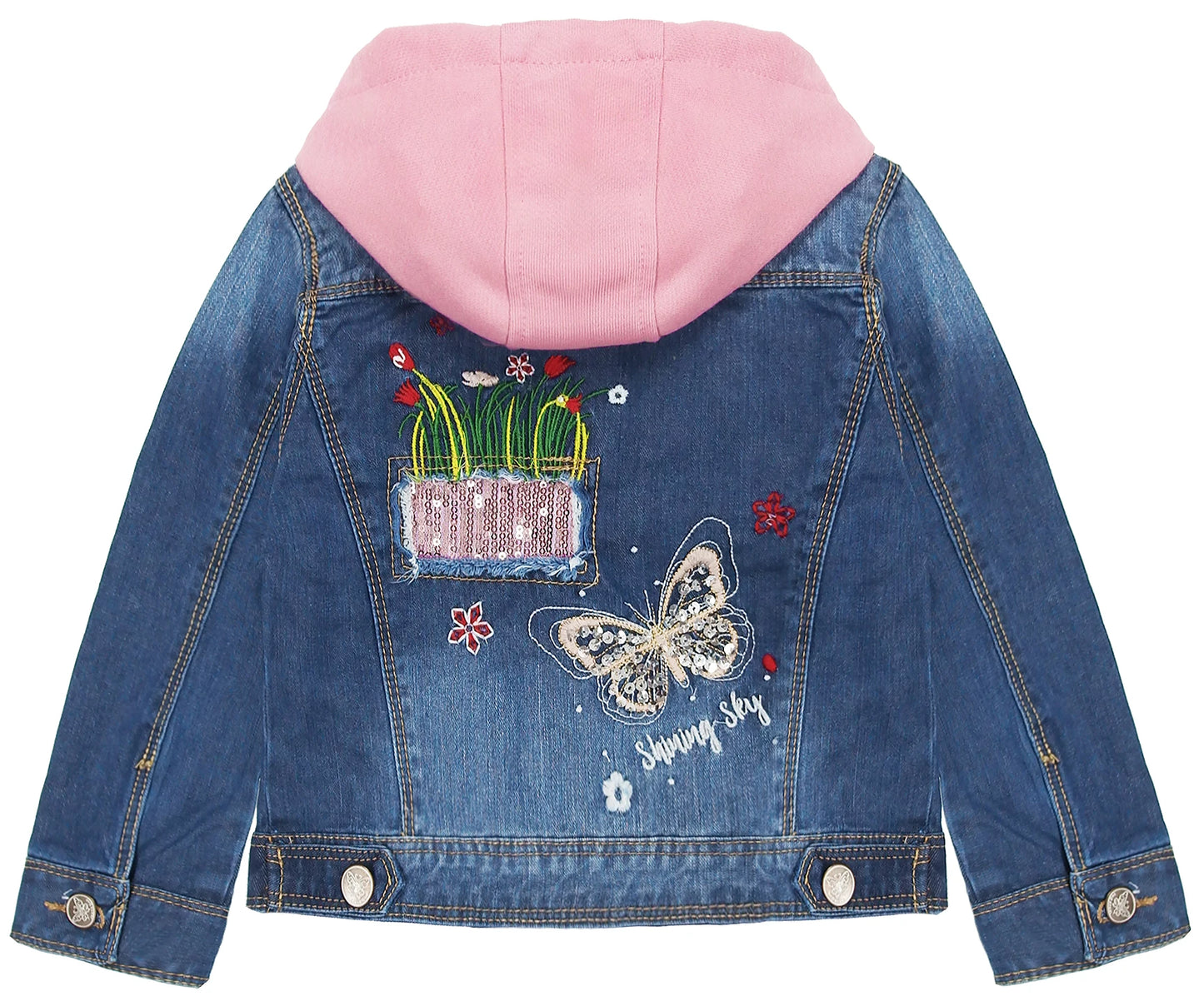 Veste en Jean à Capuche Fille