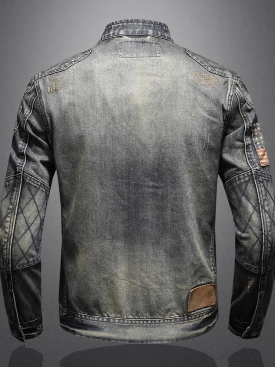 Veste en Jean Biker Homme