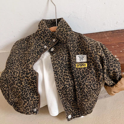 Veste en Jean Léopard Fille