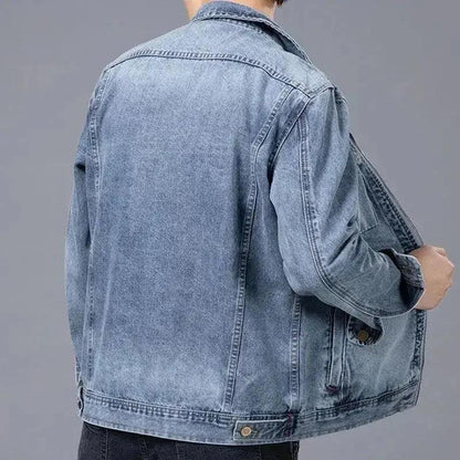 Veste en Jean à Fermeture Éclair Homme