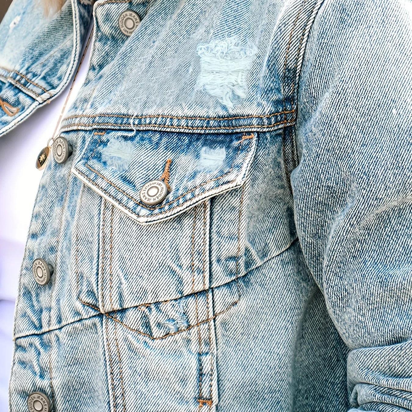 Veste en Jean Usée Femme