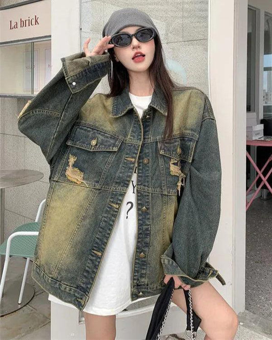 Veste en Jean Used Femme