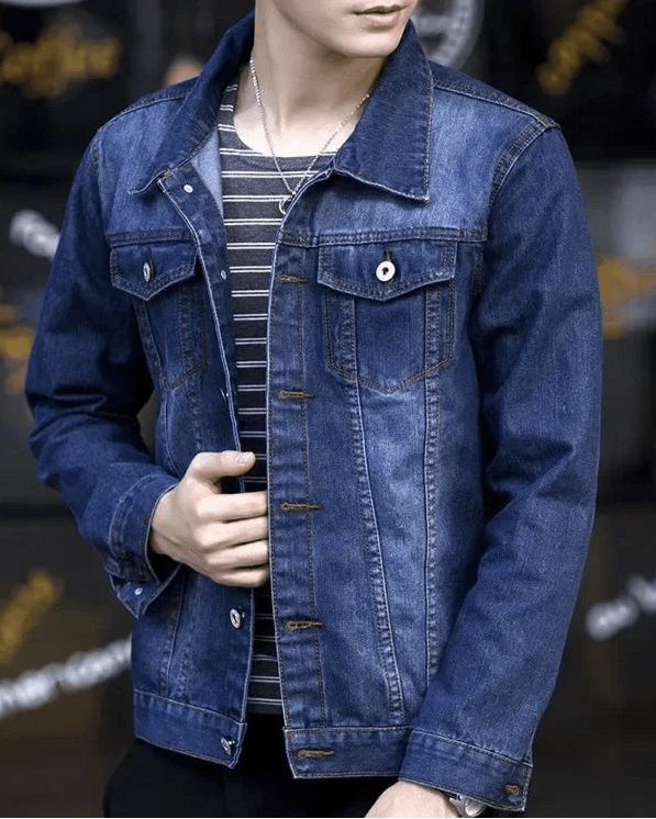 Veste en Jean Homme Bleu Foncé