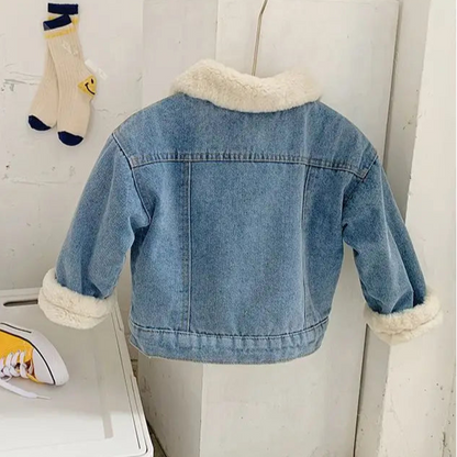 Veste en Jean avec Fourrure Fille