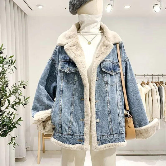 Veste en Jean Femme Moumoute Réversible - VestesEnJean