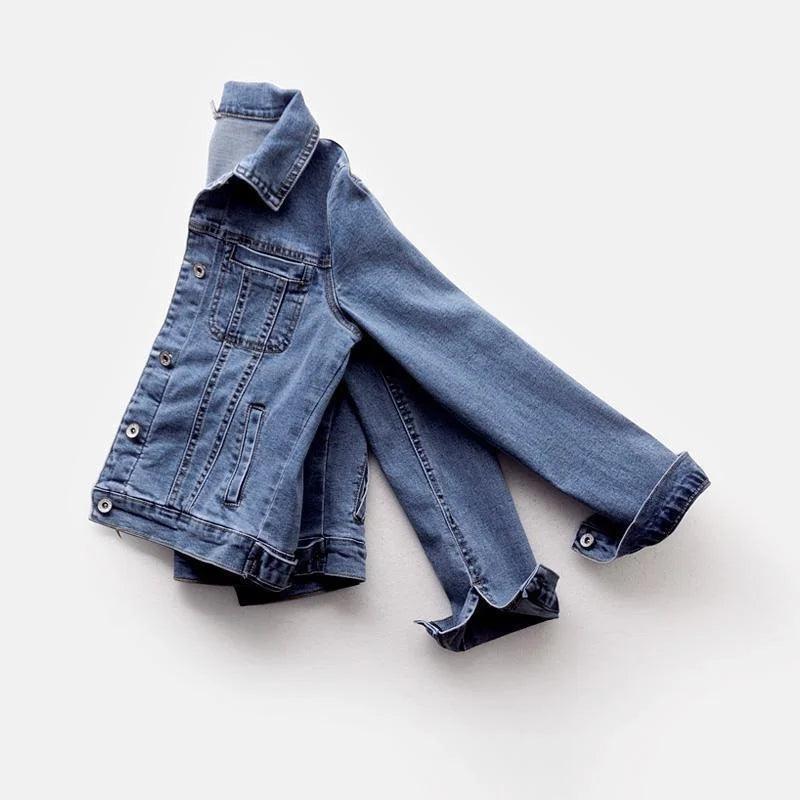 Veste en Jean Délavé Femme