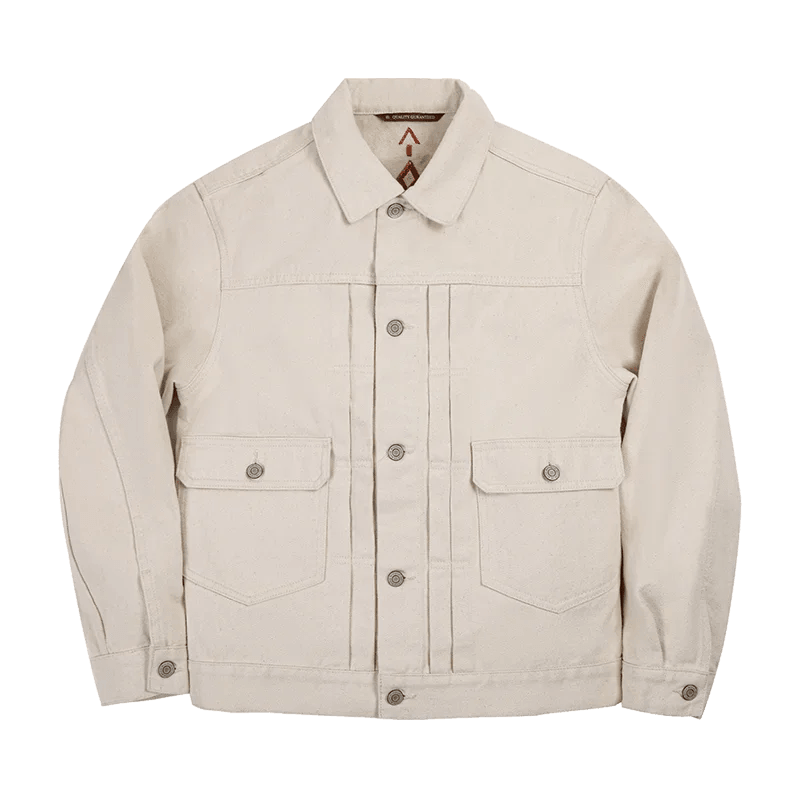 Veste en Jean Écru Homme