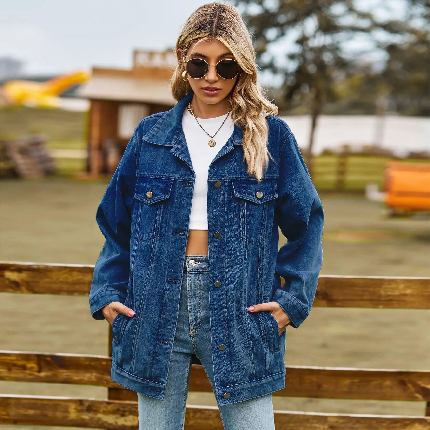 Veste en Jean Femme Mi Longue - VestesEnJean