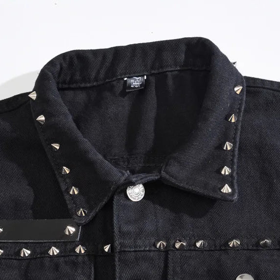 Veste en Jean Sans Manche Homme Rock