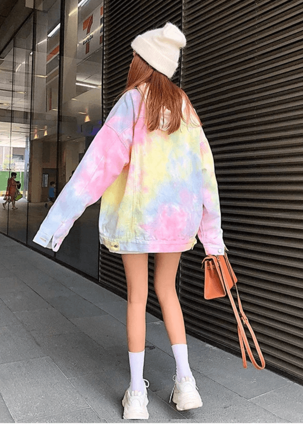 Veste en Jean Tie and Dye Femme