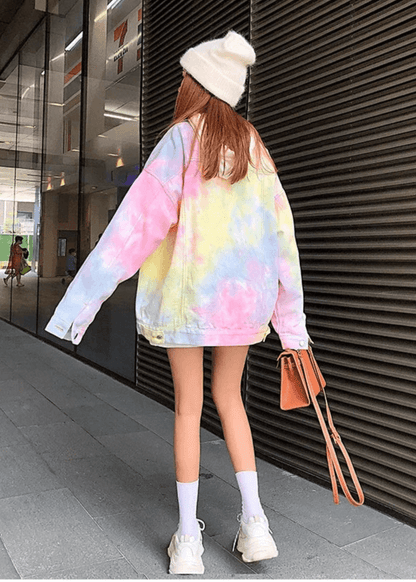 Veste en Jean Tie and Dye Femme