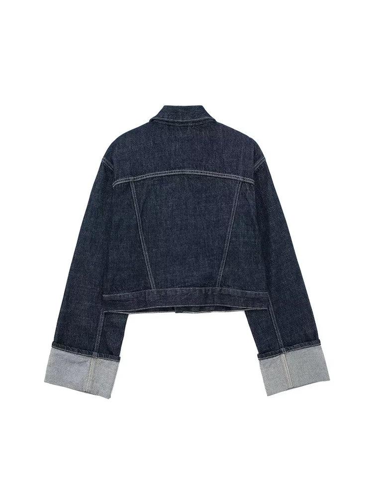 Veste en Jean Femme Oversize Courte