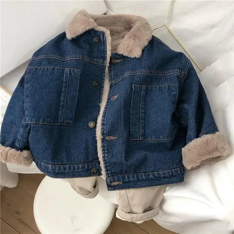 Veste en Jean avec Moumoute Fille