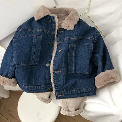 Veste en Jean avec Moumoute Fille