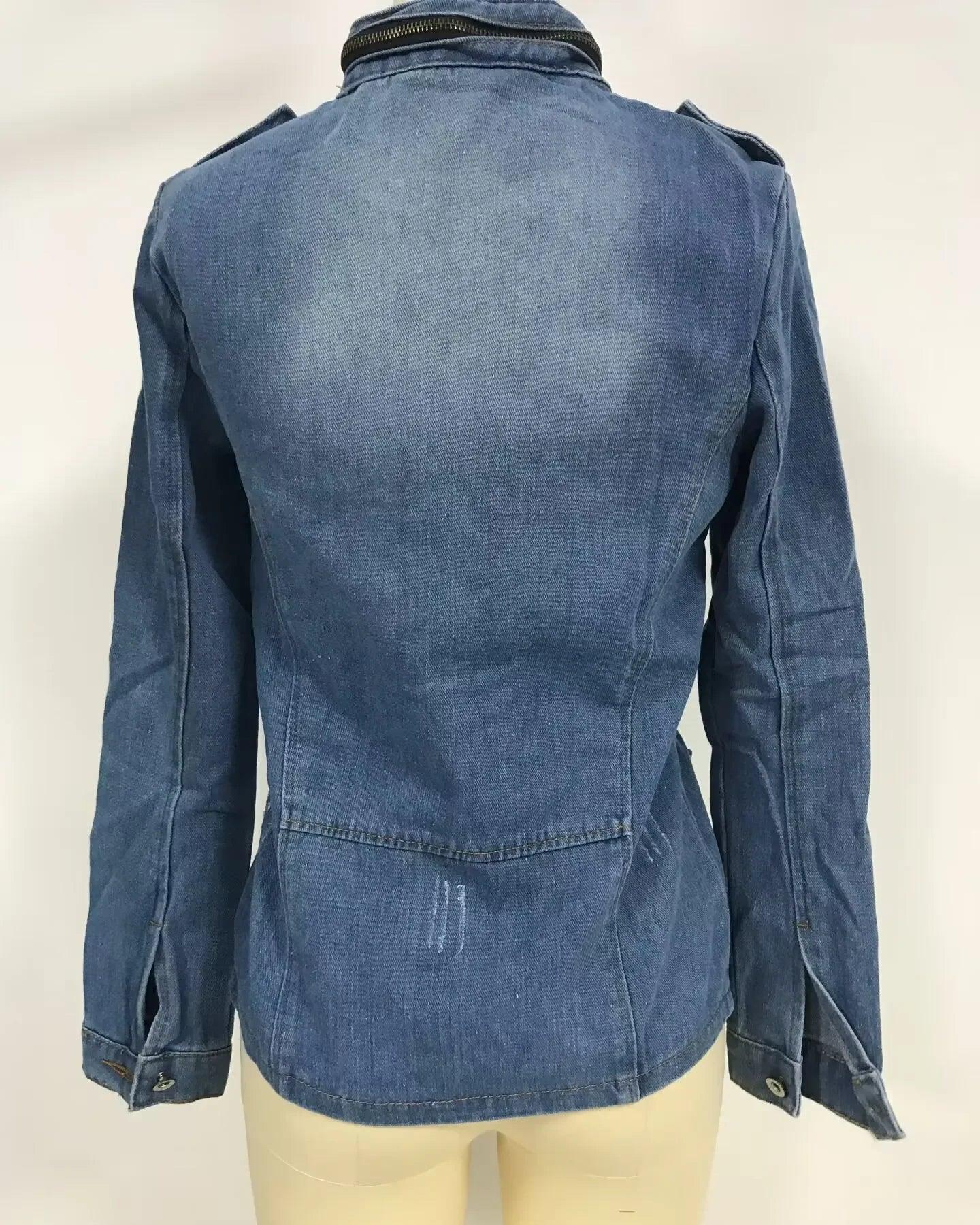 Veste en Jean Femme Bomber