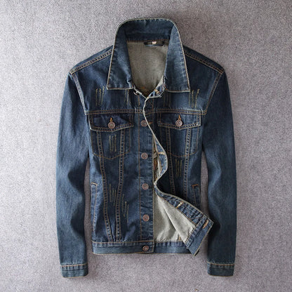 Veste en Jean Homme Brodée Indien