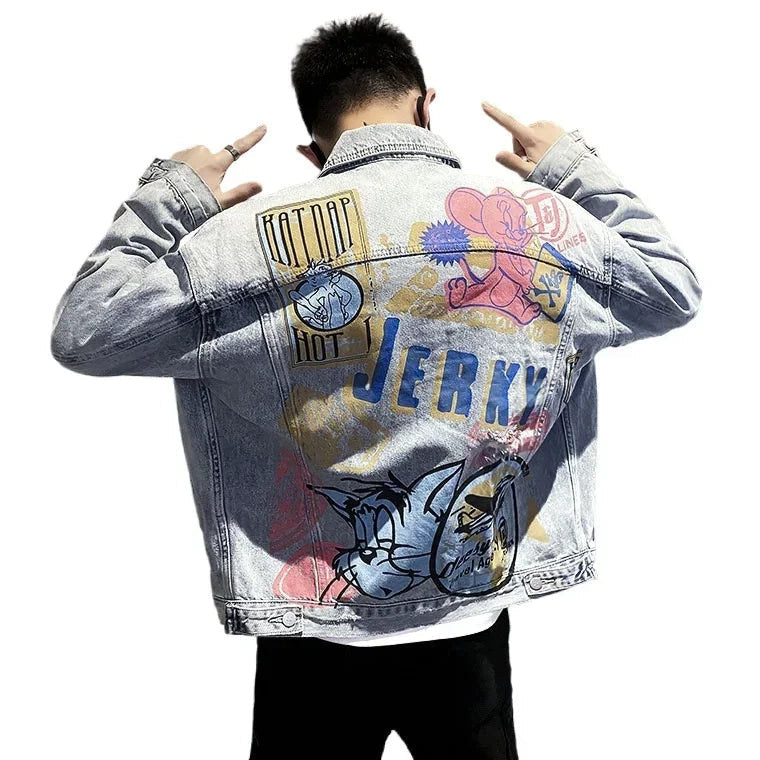 Veste en Jean Cartoon Homme