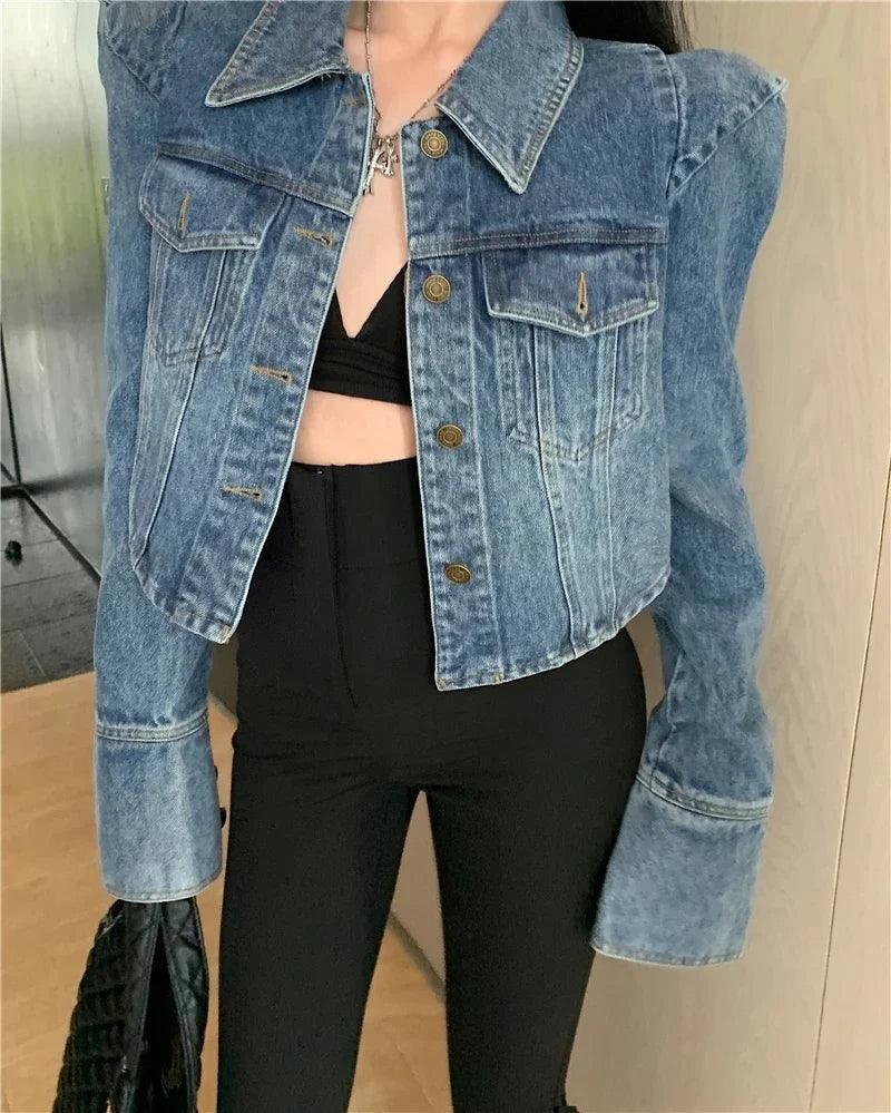 Veste en Jean Femme Épaulette