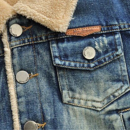 Veste en Jean avec Fourrure Enfant Garçon