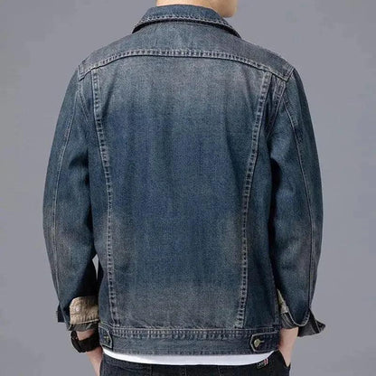 Veste en Jean à Fermeture Éclair Homme