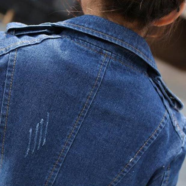 Veste en Jean Zippée Femme