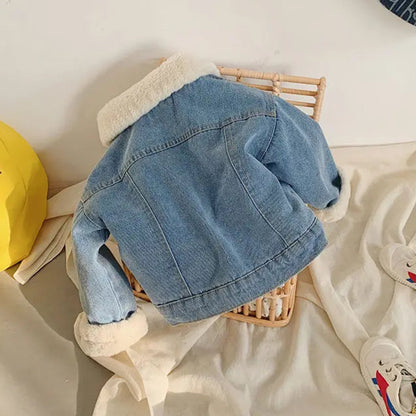 Veste en Jean avec Fourrure Fille