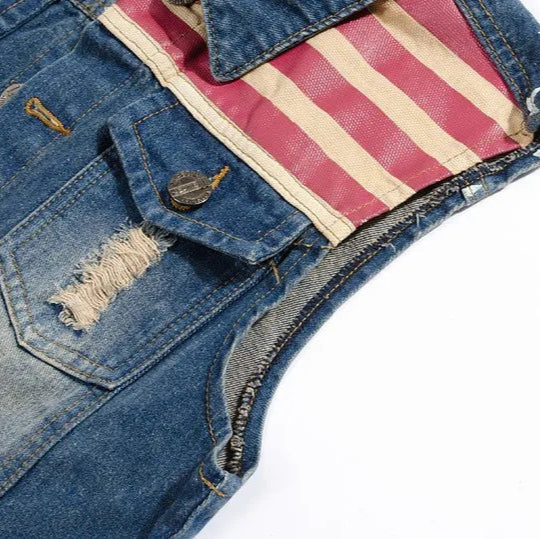 Veste en Jean Sans Manches USA Homme