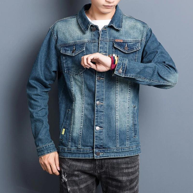 Veste en Jean Délavée Homme