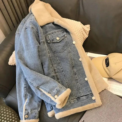 Veste en Jean Mouton Femme