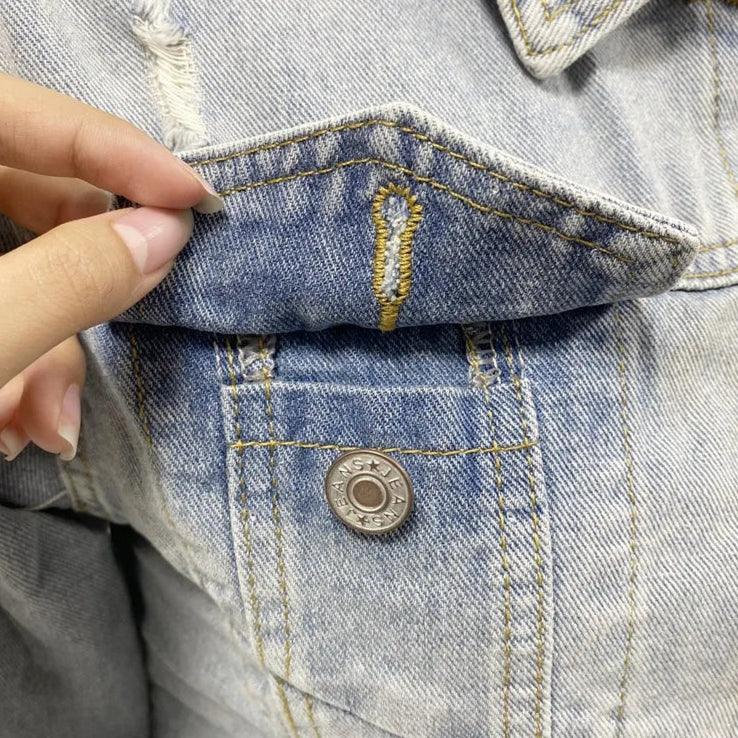 Veste en Jean Usée Femme