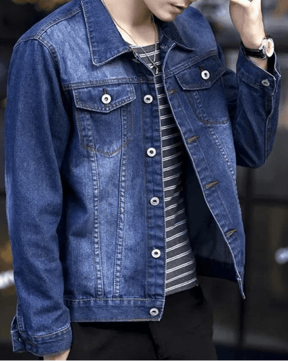 Veste en Jean Homme Bleu Foncé