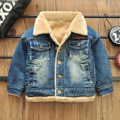 Veste en Jean avec Fourrure Enfant Garçon