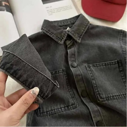 Veste en Jean Noir Garçon