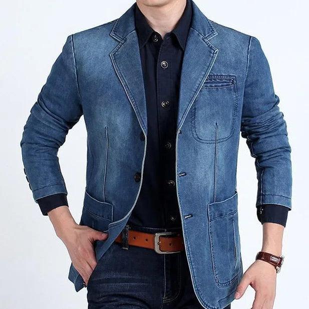 Veste de Costume en Jean Homme