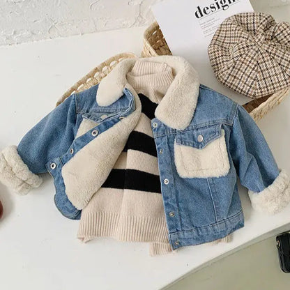 Veste en Jean Fourrure Bébé