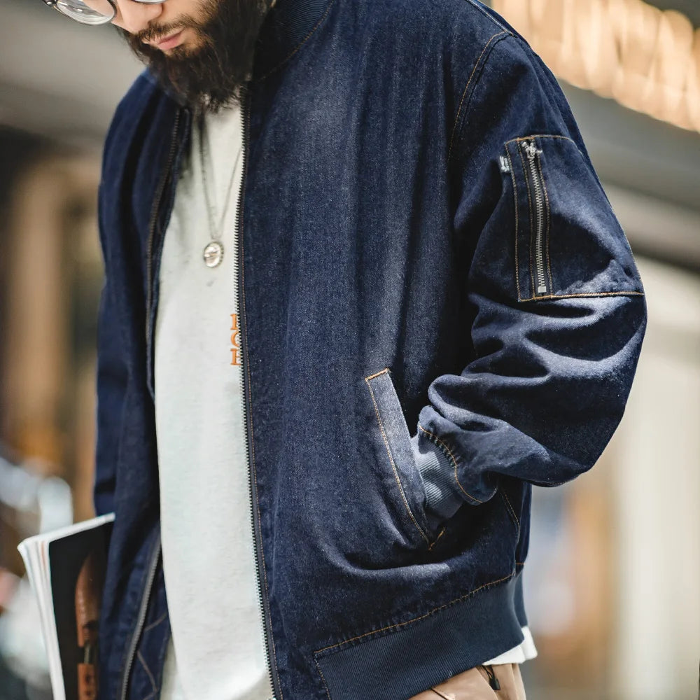 Veste en Jean Homme Bomber