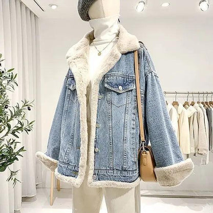 Veste en Jean Femme Moumoute Réversible - VestesEnJean