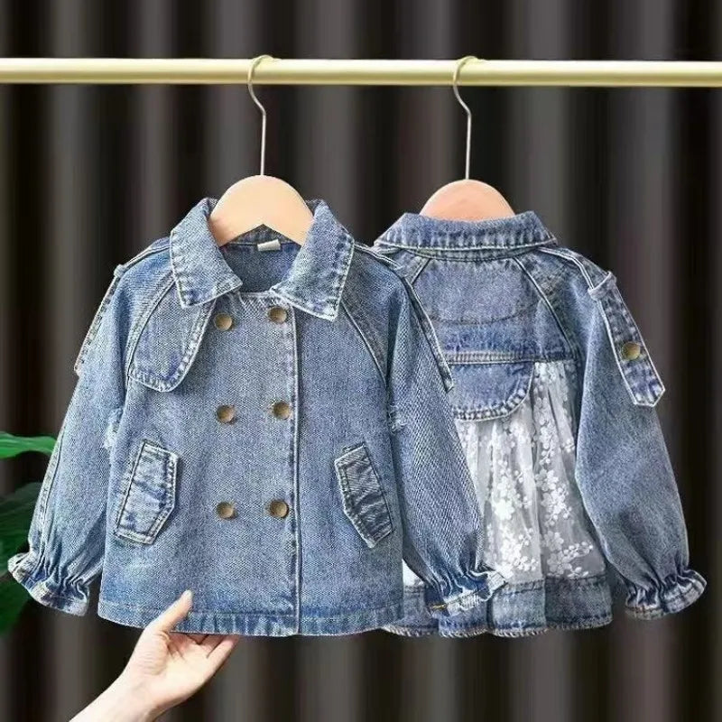 Veste en Jean Fille avec Dentelle