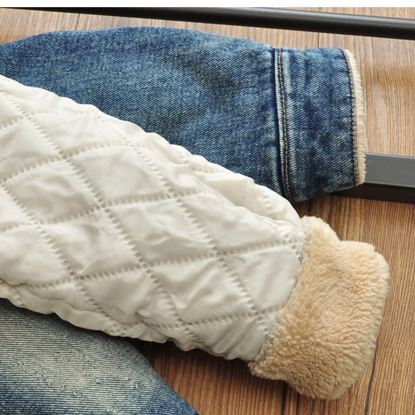 Veste en Jean avec Fourrure Enfant Garçon