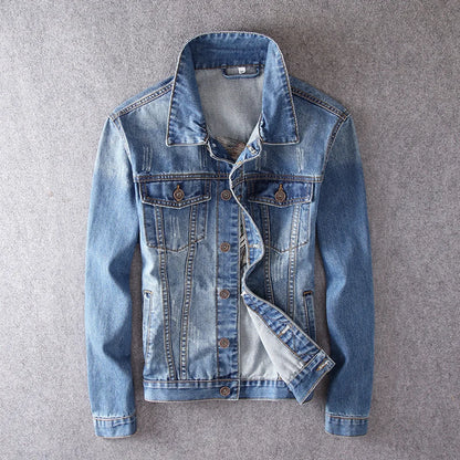 Veste en Jean Homme Brodée Indien