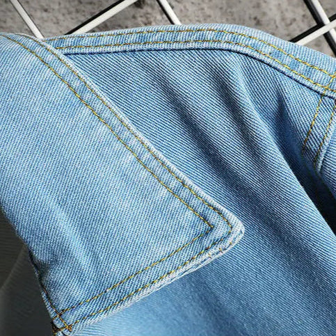 Veste en Jean Longue Décontractée Homme