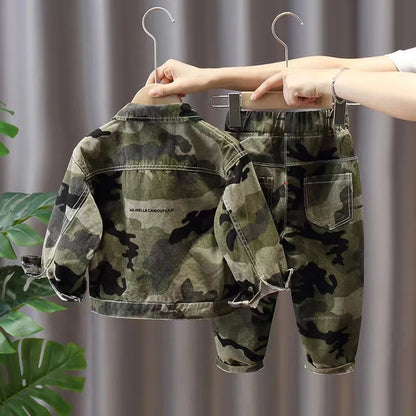 Veste en Jean Camouflage Enfant Fille & Garçon + Bas