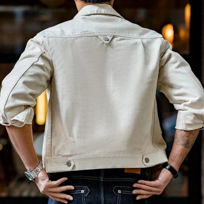 Veste en Jean Écru Homme